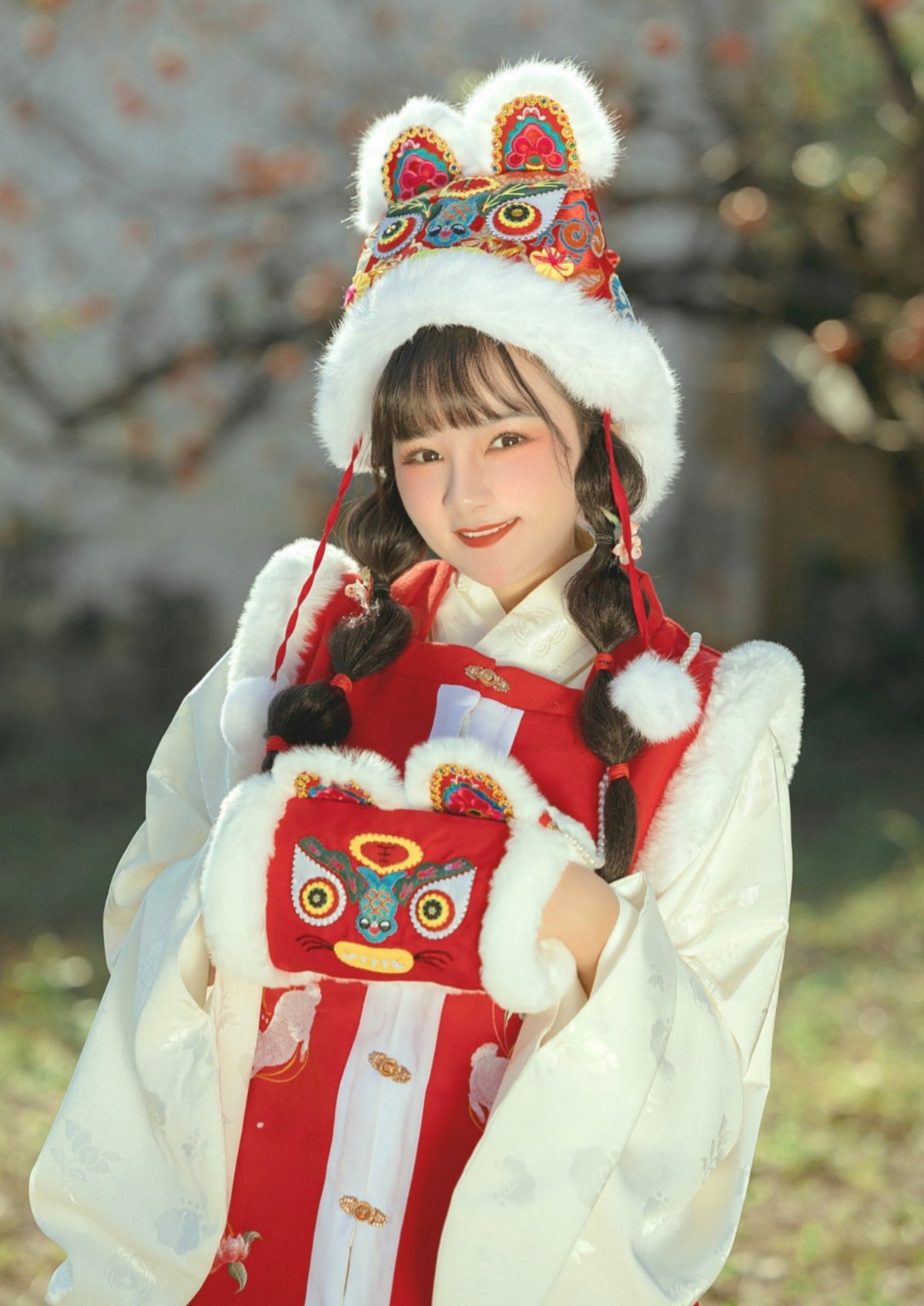 Chinese New Year | Real Rabbit Fur Hat & Muff (过新年)