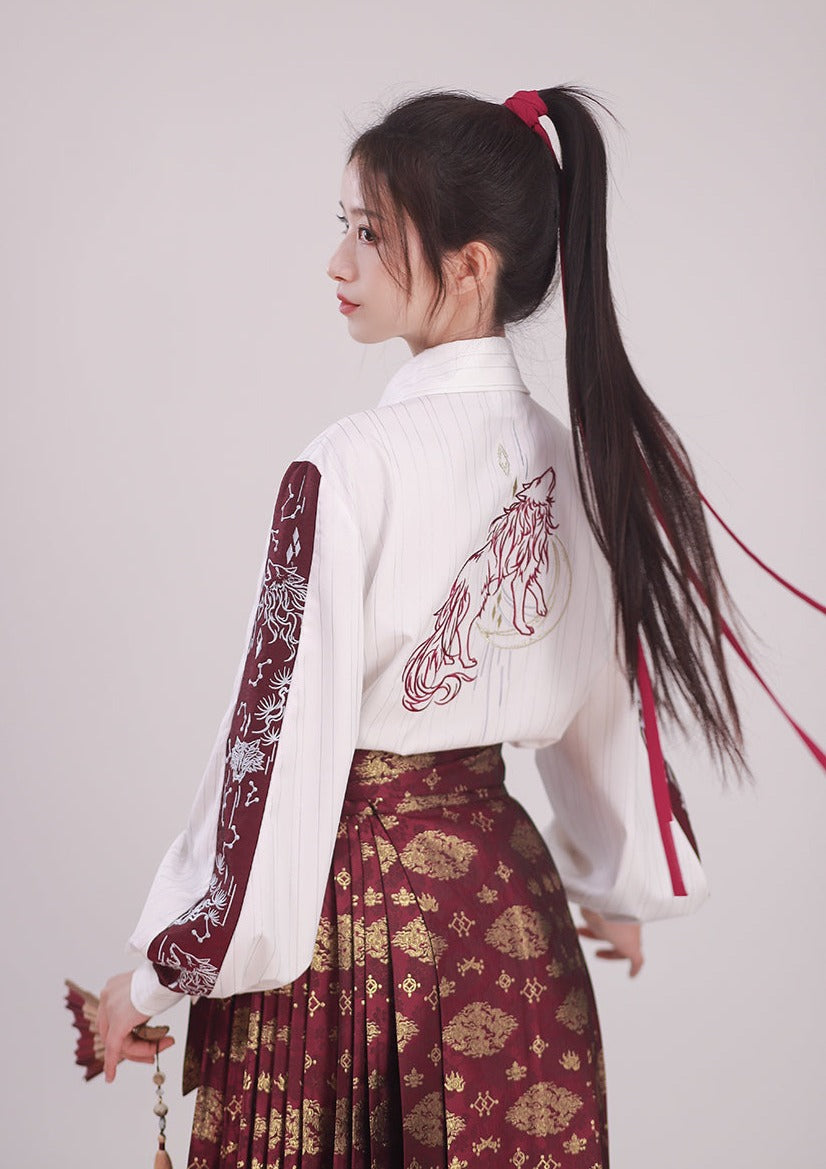 Blue Wolf | Modern Unisex Blouse (苍狼)