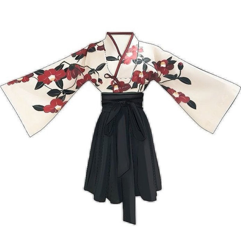 Camellia | Modern Red Short Dress (夏日校服)
