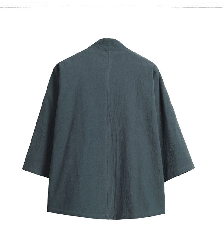 Lingtian | Gray Uni-Sex Asian Robe / Kimono (凌天)