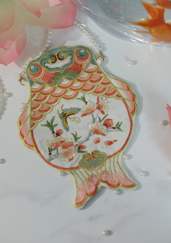 Goldfish | Orange Embroidered Bag