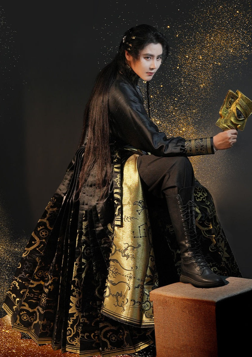 Three Stars | Modern Unisex Ma Mian Skirt (三星堆)