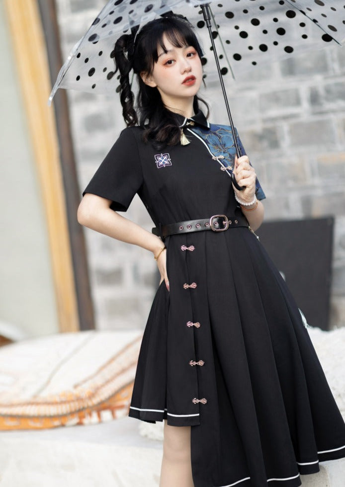 City That Never Sleeps | Modern Black Lolita Chinese Hanfu (不夜城)