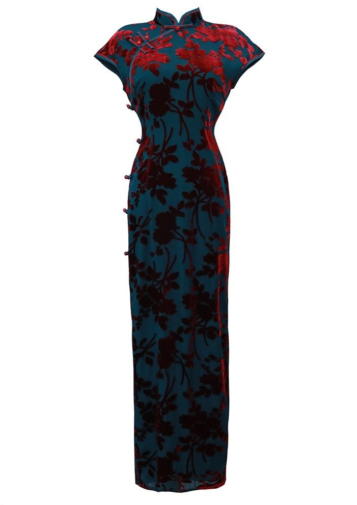 Meiling | Navy Velvet Qipao (夜上海)