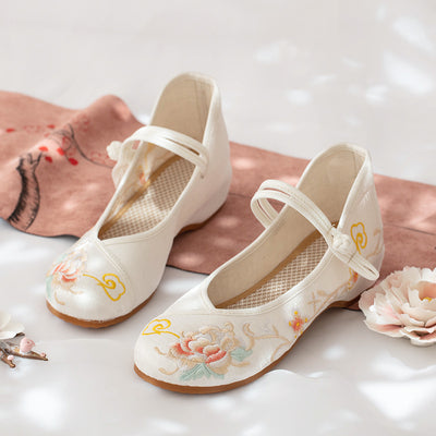 Qing Plum | Pink Embroidered Shoes(云舒）