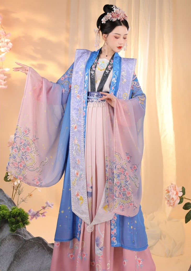 Alegría pacífica | Vestido Hanfu rosa (清平乐)
