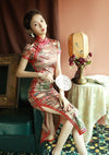 Meiling | Painting Satin Qipao (MeilRedPtn)