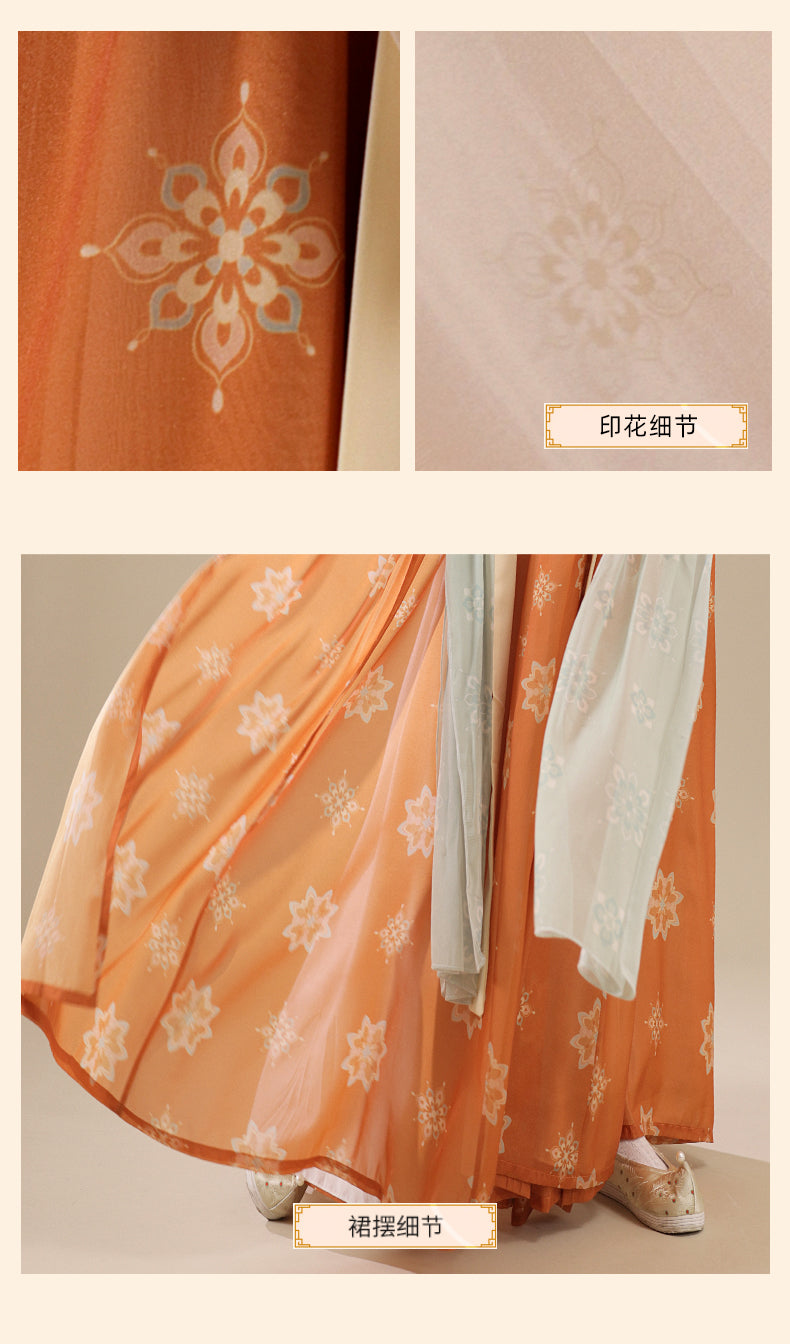 Changan Flowers | Orange Hanfu Dress (长安花)