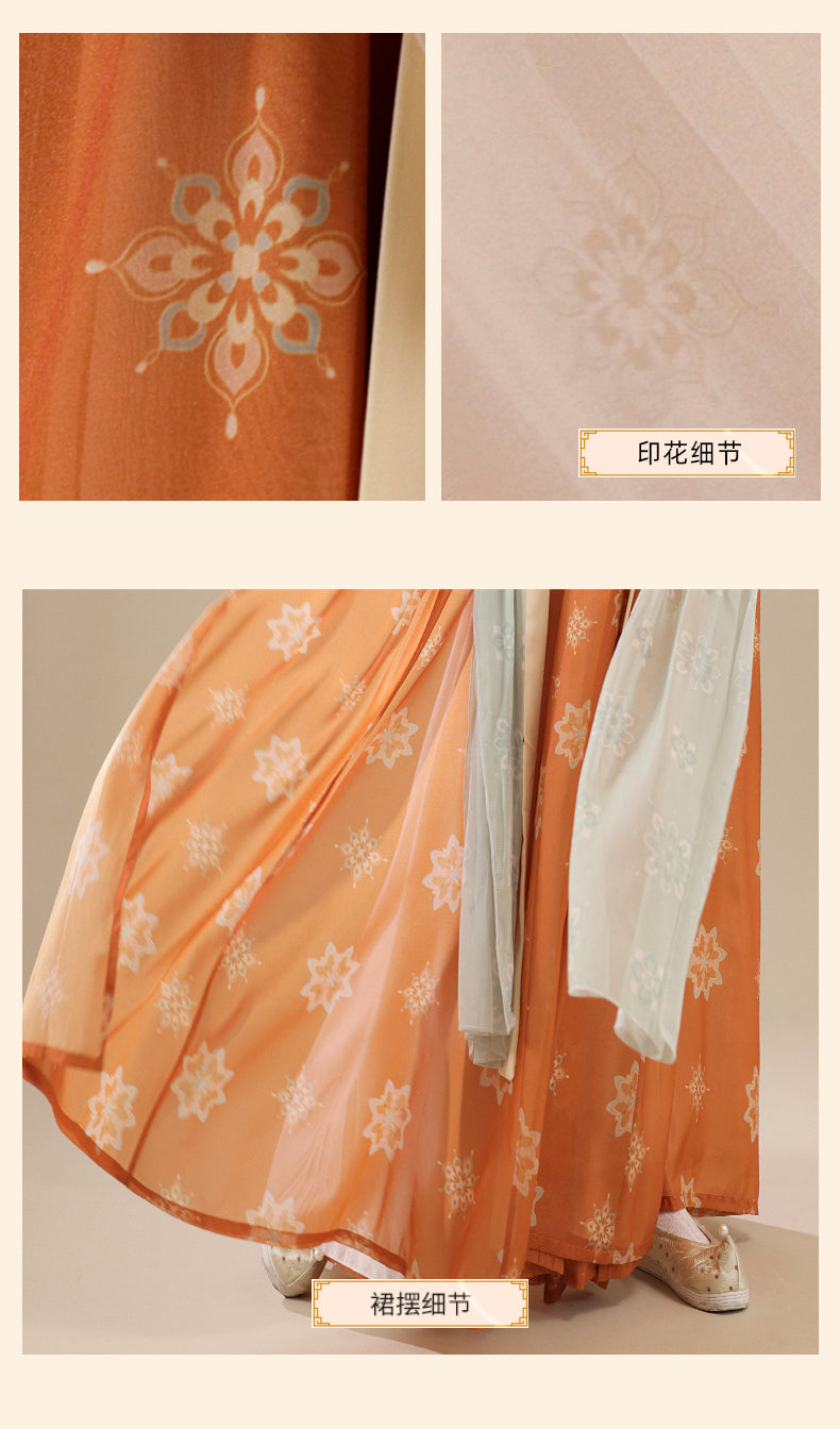 Changan Flowers | Orange Hanfu Dress (长安花)