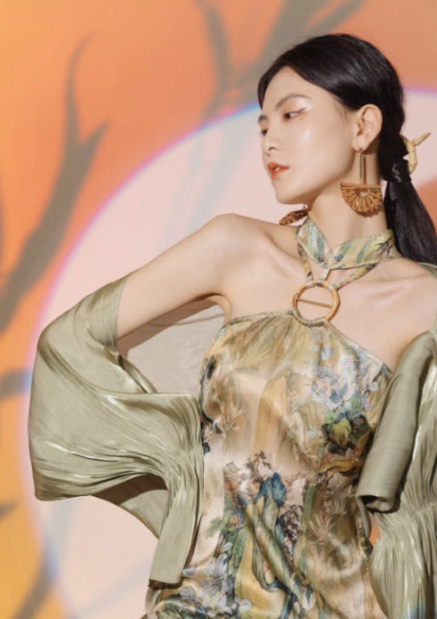 Irises | Silk Qipao Dress (南山南)