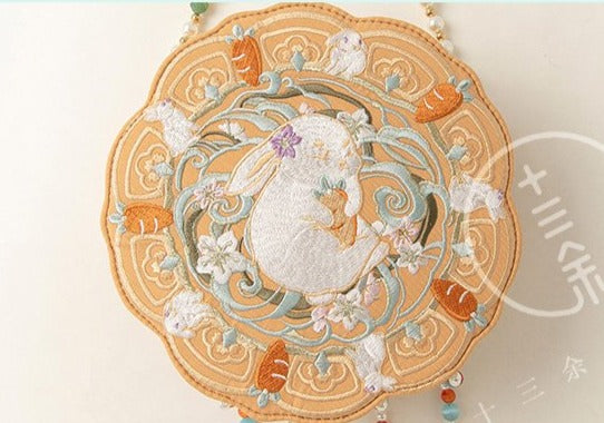 Moon Pie | Rabbit Embroidery Bag (兔兔月饼)