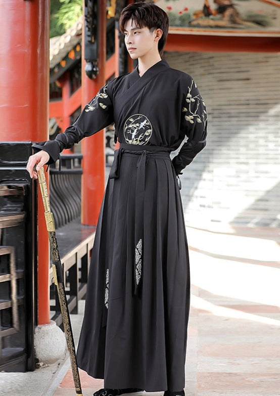Black Warrior | 3-Piece Black Men's Hanfu (BWM01)