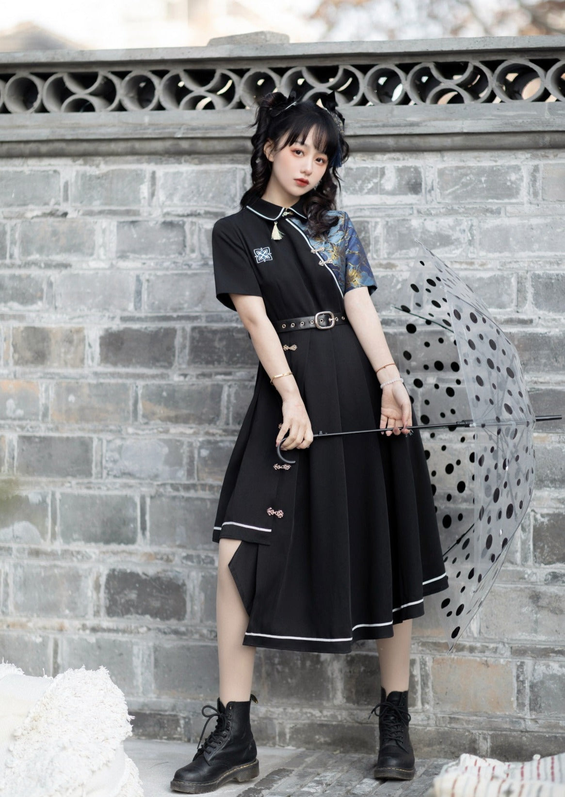 City That Never Sleeps | Modern Black Lolita Chinese Hanfu (不夜城)