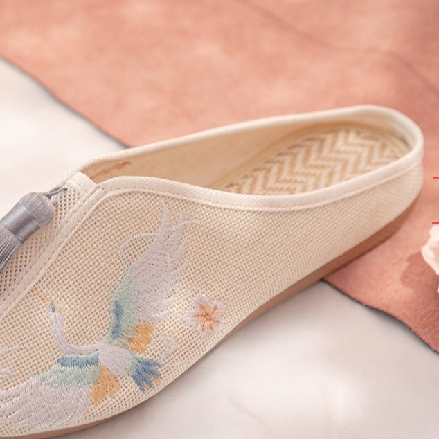 Magnolia | 7 colors Embroidered Mule Shoes(绾青）