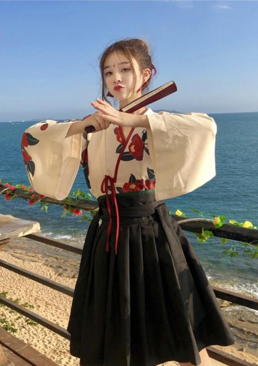 Camellia | Modern Black Short Dress (夏日校服)