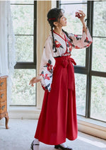 Camellia | Modern Red Long Dress (夏日校服)