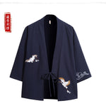 LingTian | Black Uni-Sex Asian Robe / Kimono (凌天)