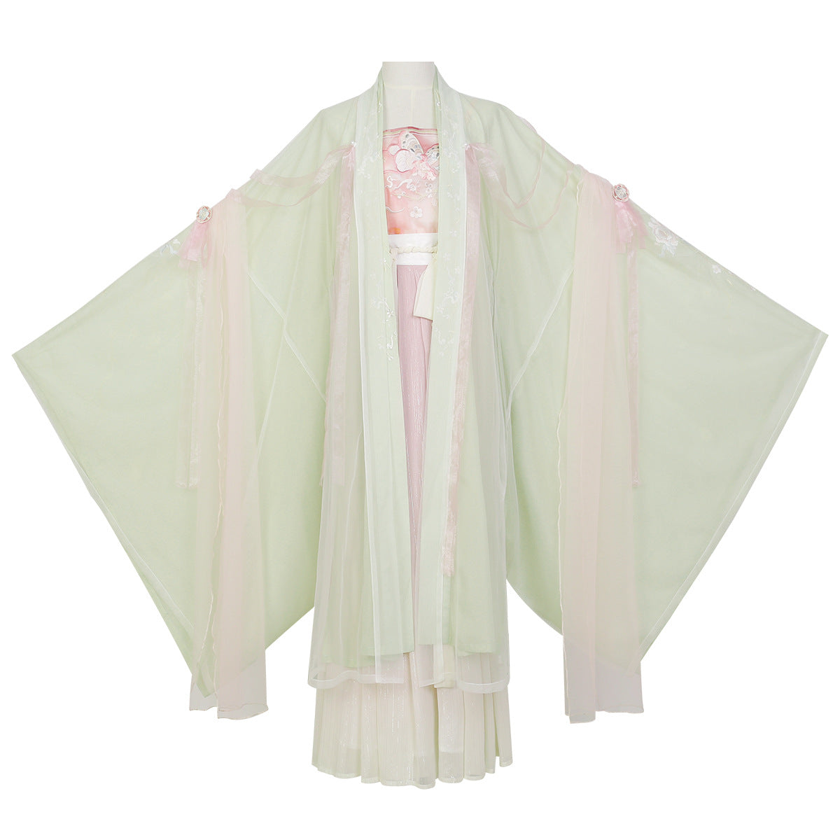 Sueño de mariposa | Vestido Hanfu rosa de verano (梦蝶)