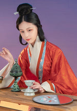 Lady Wei | Han Blue Hanfu (马王堆曲裾)