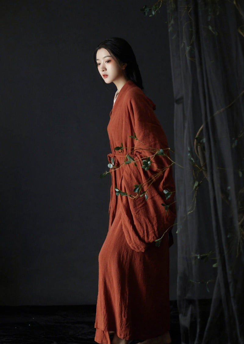 Missing Heart | Han Dynasty Linen Hanfu (戚戚忧思深)