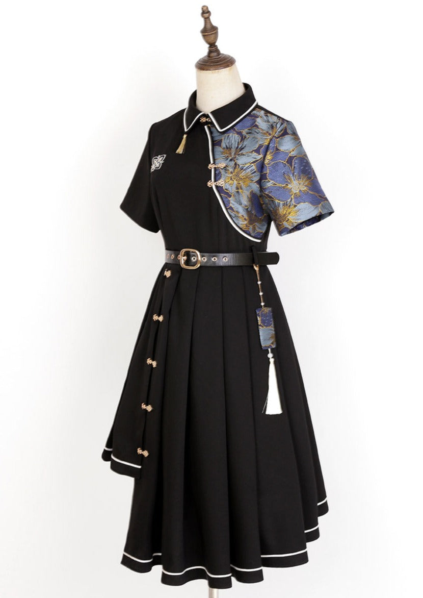 City That Never Sleeps | Modern Black Lolita Chinese Hanfu (不夜城)