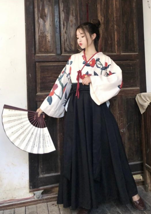 Camellia | Modern Red Long Dress (夏日校服)