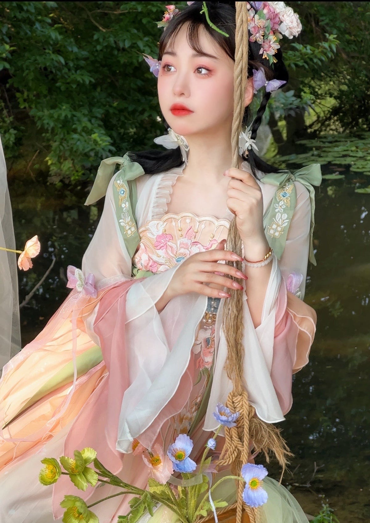 Flower Poem | 3-Piece Tang Pink Hanfu (花语辞)