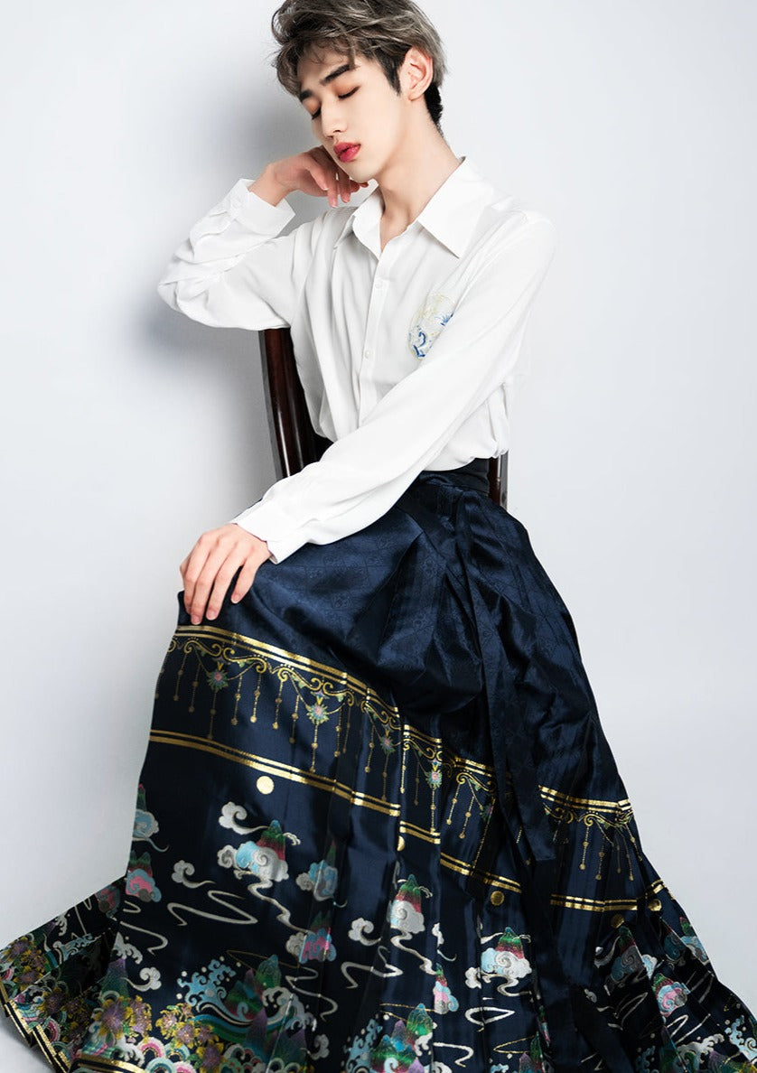 Silk Road | Modern Unisex Black Skirt (丝绸之路)