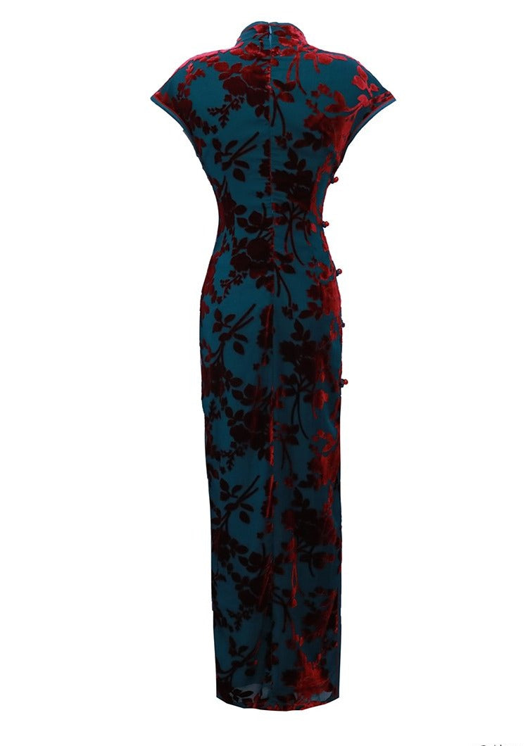 Meiling | Navy Velvet Qipao (夜上海)