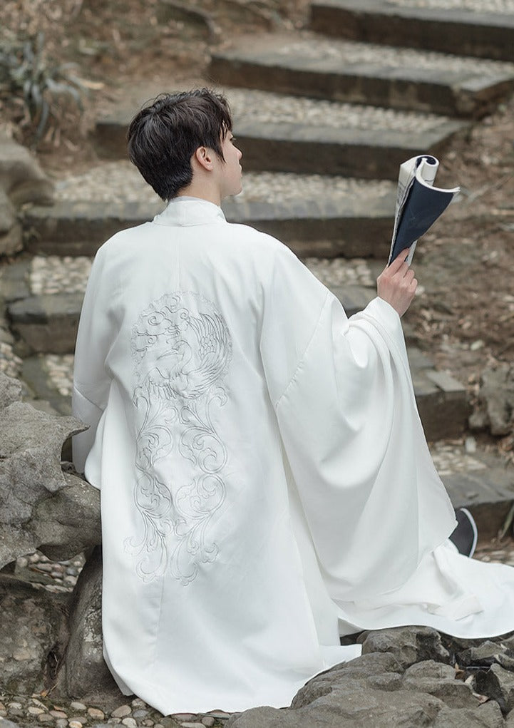 Crane | White Men's Hanfu (鹤鸣)