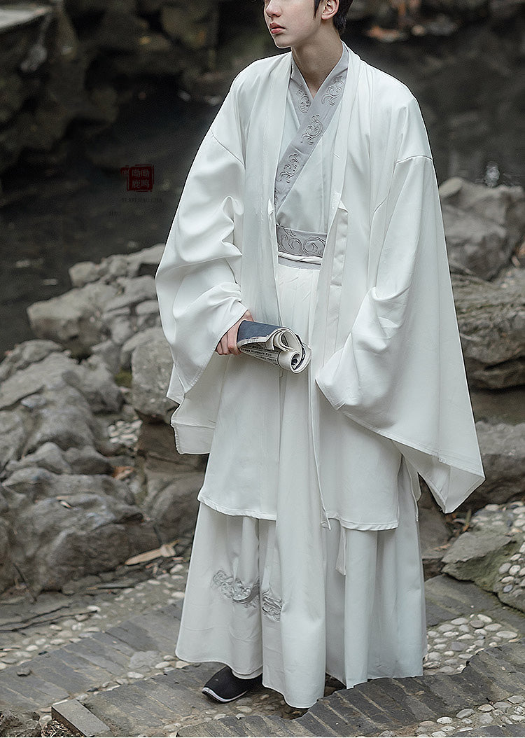 Crane | White Men's Hanfu (鹤鸣)