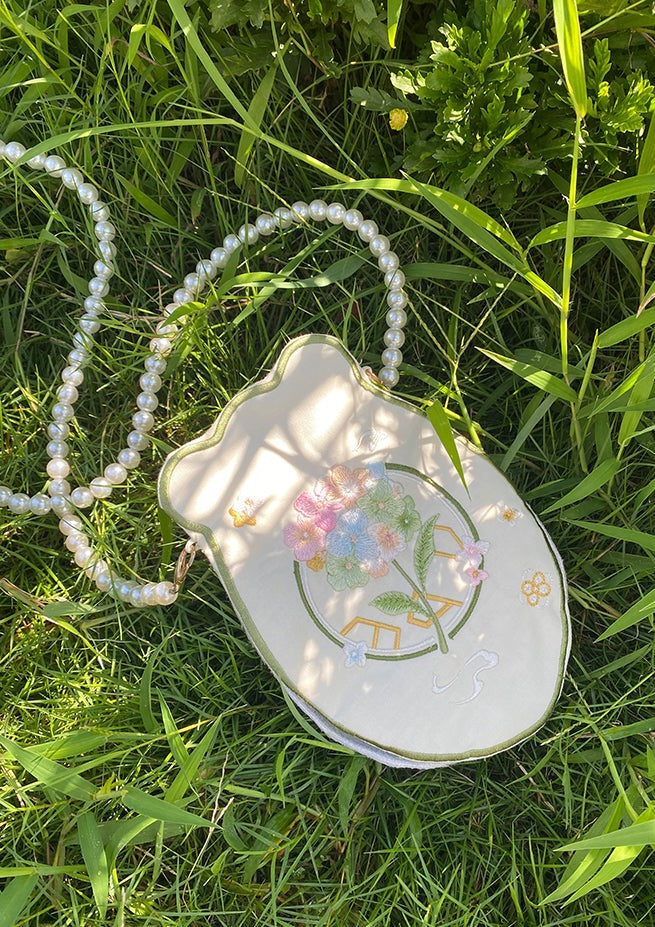 Cicada | Green Embroidered Purse