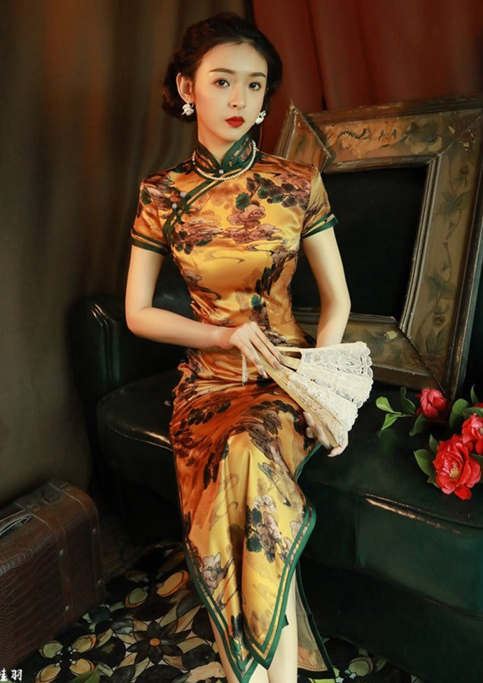 Meiling | Cloud Satin Qipao (金云)