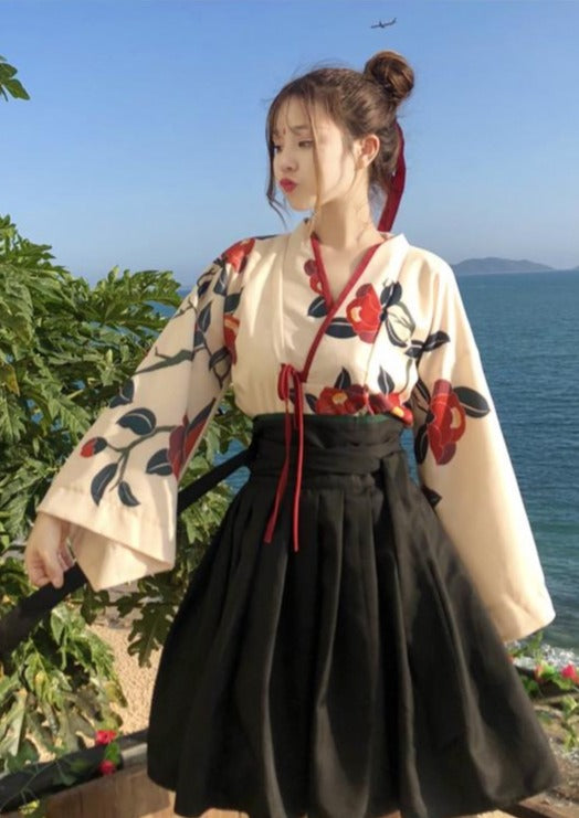 Camellia | Modern Black Short Dress (夏日校服)