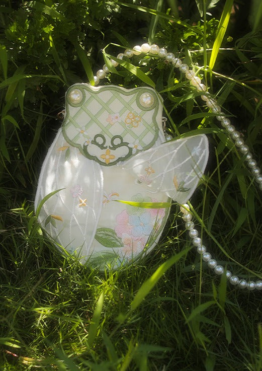 Cicada | Green Embroidered Purse