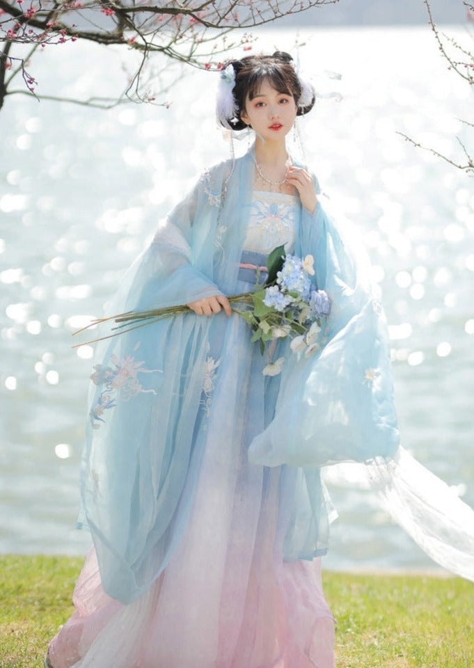 Aqua Touch | Blue Summer Hanfu Dress (水挼蓝)