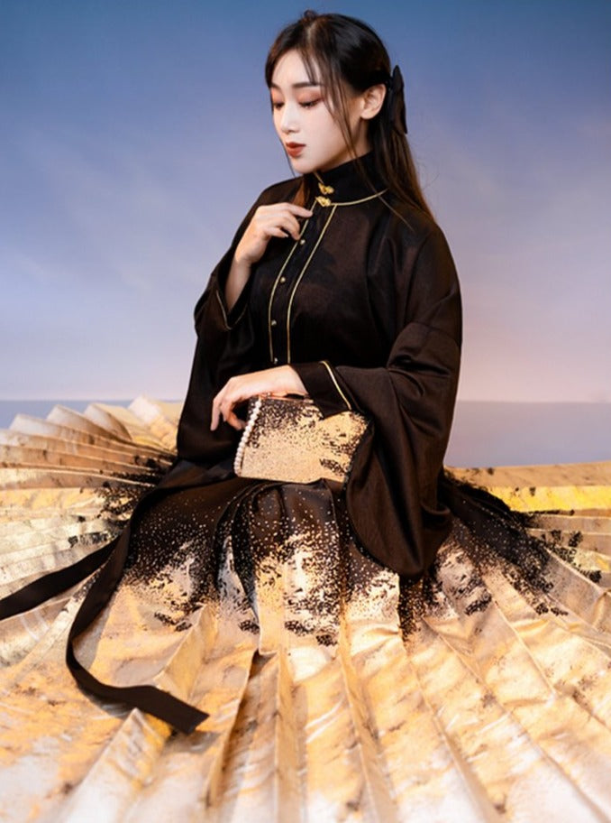 Moon River | Modern Black Blouse (月生春江)