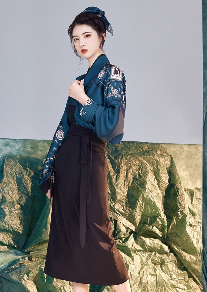 Office Lady  | Modern Blue Hanfu (工作日)