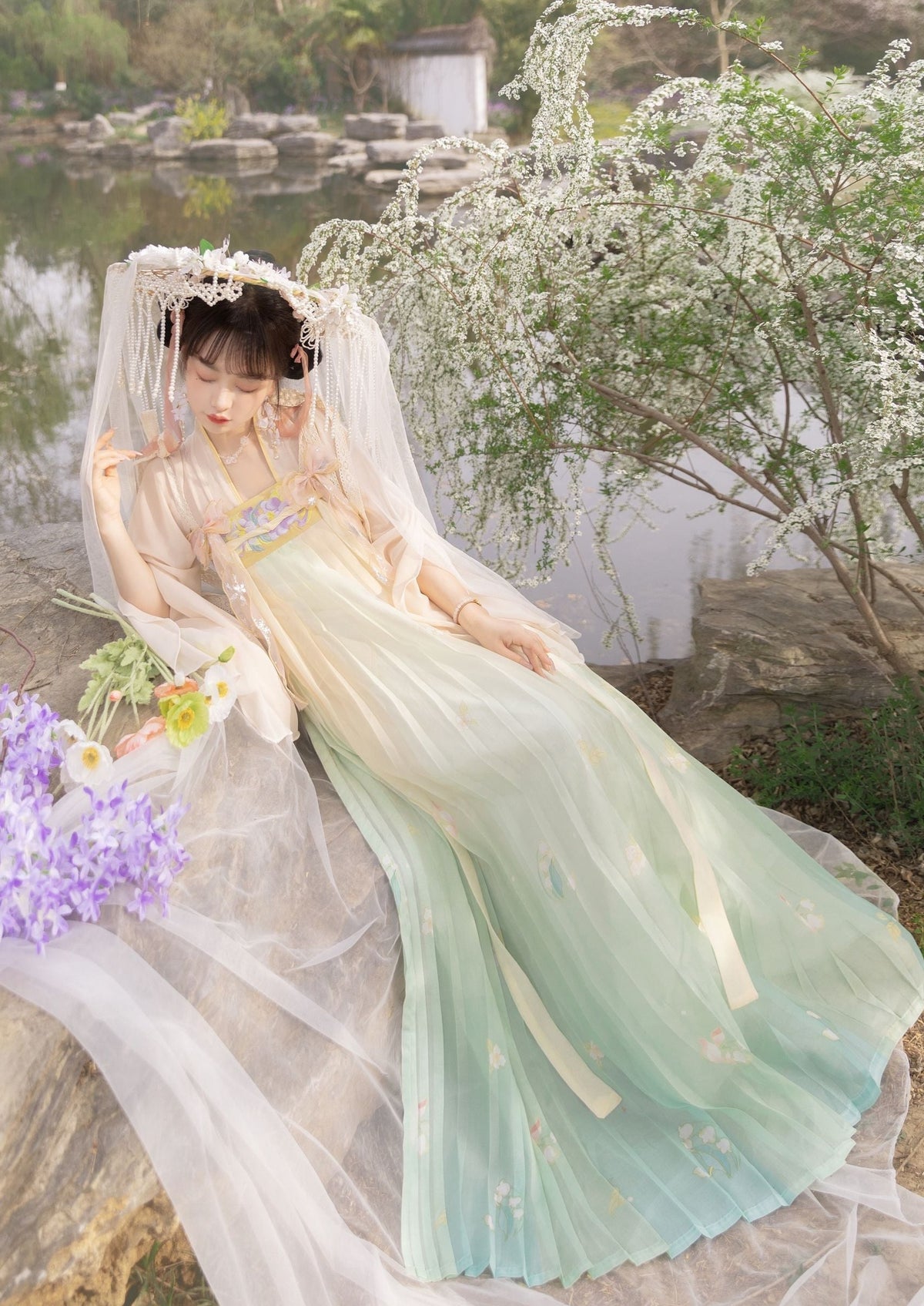 Summer Encounter | Green Hanfu Dress () L / Green Summer Encounter | Green Hanfu Dress () L / Green