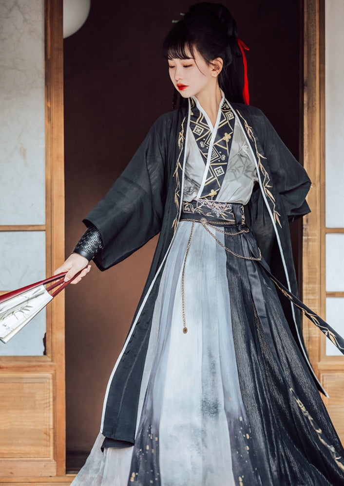 Unparalleled Bamboo | Unisex 6-Pieces Hanfu Set (无双) – NewMoonDance