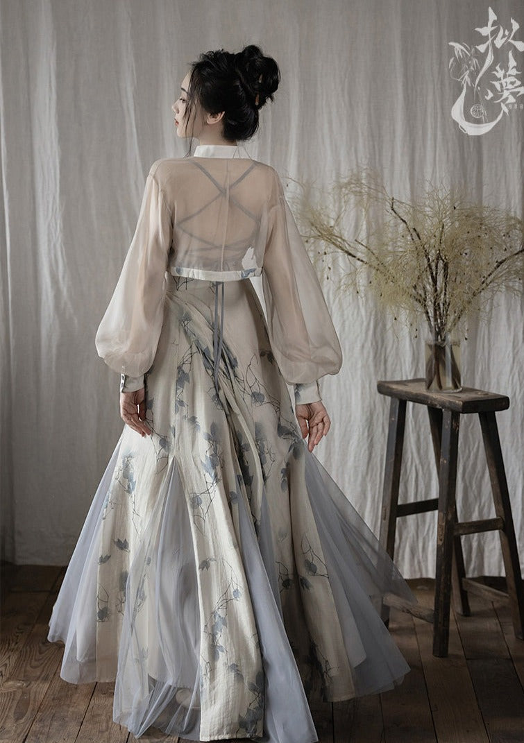 Fall Dusk | Modern Gray Dress (松间照)