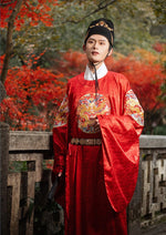 Zhu YuanZhang | Red Embroidered Wedding Gown (ZYZRed)