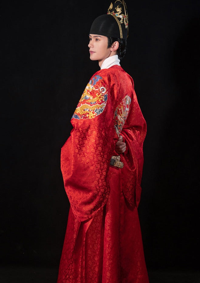 Wu Zetian | Red Embroidered Wedding Gown (ZTRedEmb)