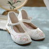 Qing Plum | Ivory Embroidered Shoes(幽屏白）