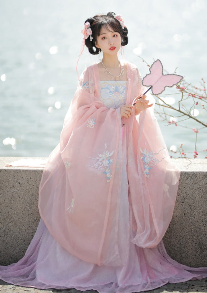 Pink Aqua | 4-Piece Hanfu Dress (水挼粉)