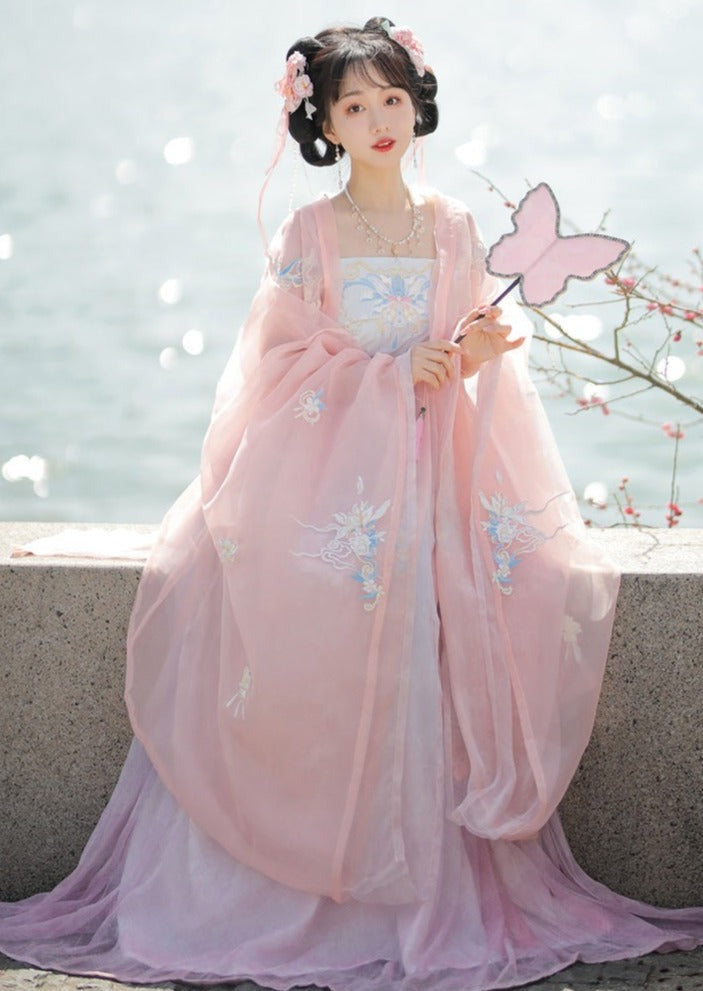 Toque acuático | Vestido azul de verano Hanfu (水挼蓝)