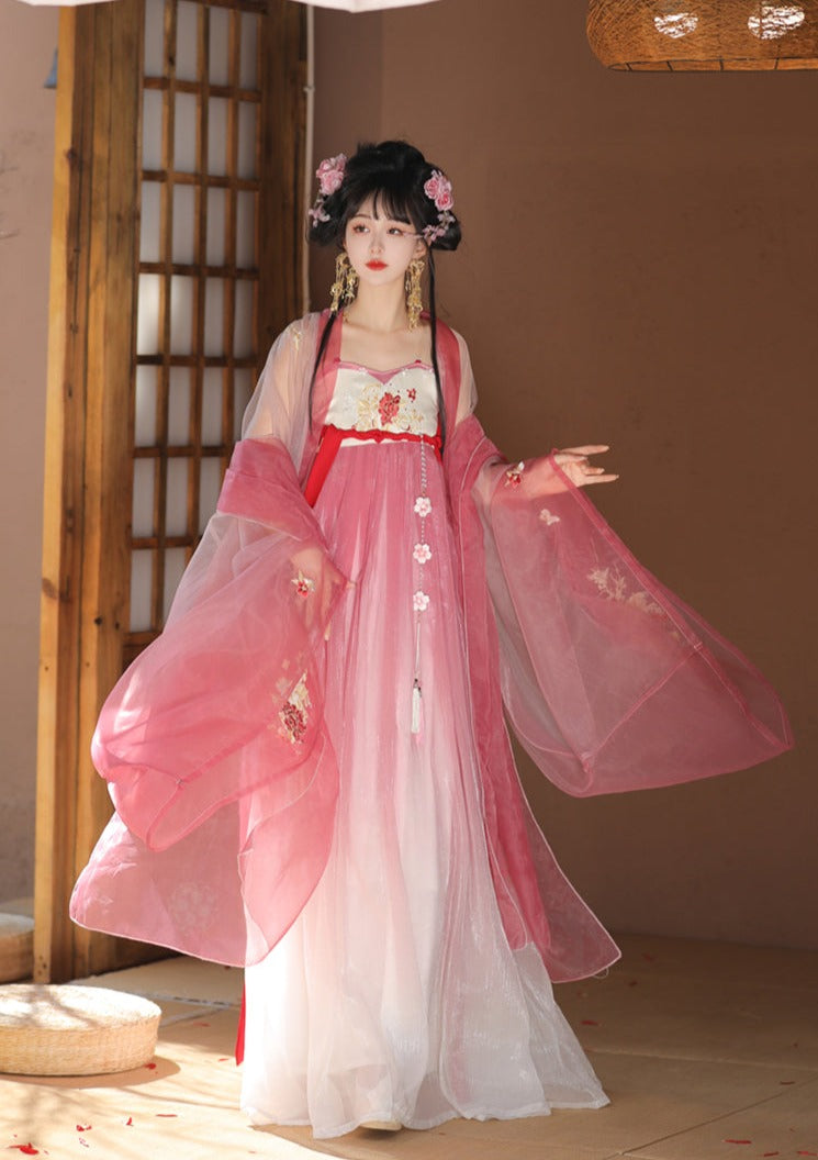 Pink Dusk | Flora Embroidered Hanfu (凝初)