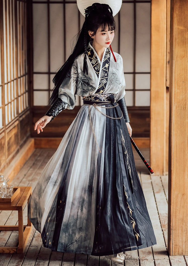 Unparalleled Bamboo | Unisex 6-Pieces Hanfu Set (无双) – NewMoonDance