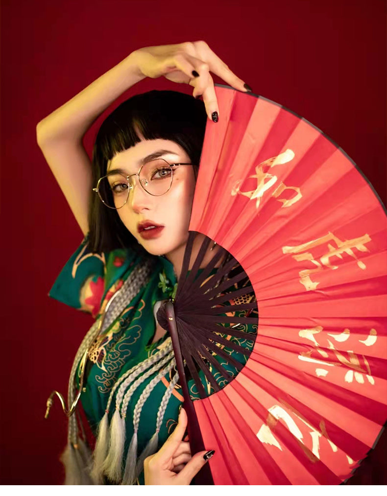 Green Koi | Mini Qipao Dress (绿锦鲤)