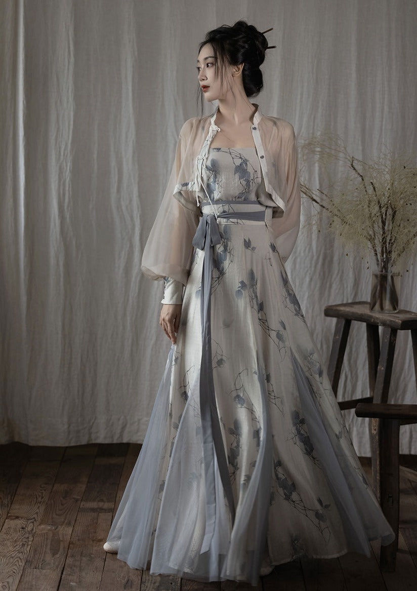 Fall Dusk | Modern Gray Dress (松间照)